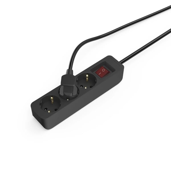Hama 00223013 stikdåse 1,4 m 3 AC stikkontakt(er) Indendørs Sort