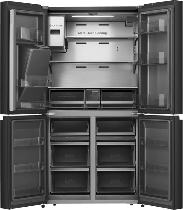 Hisense RQ760N4IFE Kombinerad kyl/frys side-by-side Fristående 577 l Svart