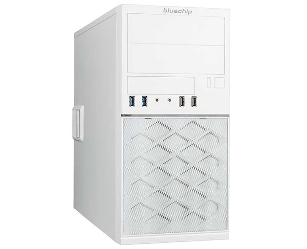 bluechip BUSINESSline T3200 *white* Intel® Core™ i3 i3-14100 8 GB DDR5-SDRAM 500 GB SSD Windows 11 Pro Mini Tower PC Svart