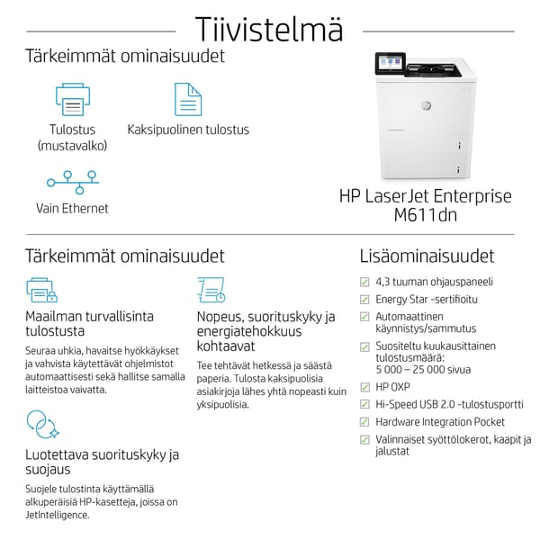 HP LaserJet Enterprise M611dn