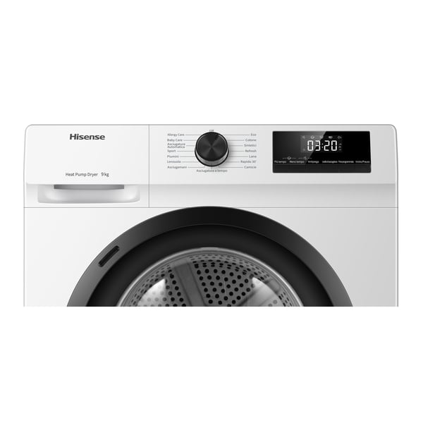 Hisense DHQE900UWDC tørretumbler Fritstående Front-læsning 9 kg Hvid