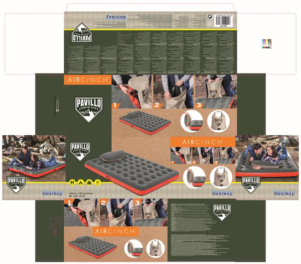 Bestway 67703 ilmapatja Yksittäinen patja Musta, Punainen Unisex