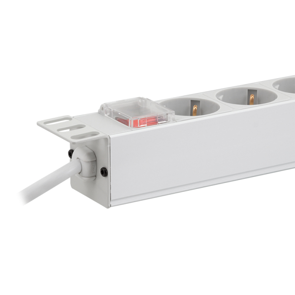 LogiLink PDU9C04 overspændingsbeskytter Lys grå 9 AC stikkontakt(er) 230 V 2 m