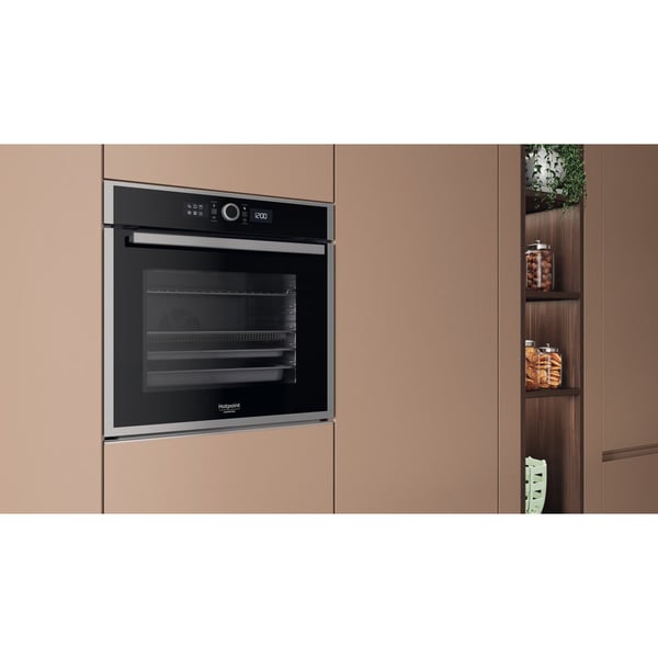 Hotpoint HAOI4S8HM0XA 73 L Sort, Rustfrit stål