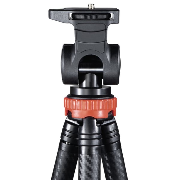 Hama Traveller Pro stativ Smartphone/actionkamera 3 ben Svart, Röd