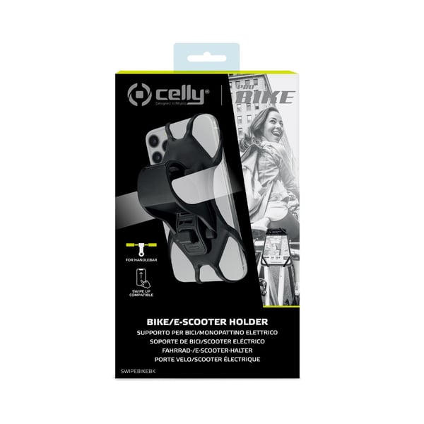 Celly Swipe Bike Passiv holder Mobiltelefon/Smartphone Sort
