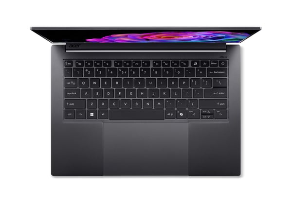 Acer Swift SFX14-73G-975F Intel Core Ultra 9 285H Bärbar dator 36,8 cm (14.5") Pekskärm WQXGA+ 32 GB LPDDR5x-SDRAM 2 TB SSD NVIDIA GeForce RTX 5070 Wi-Fi 6E (802.11ax) Windows 11 Home Grå