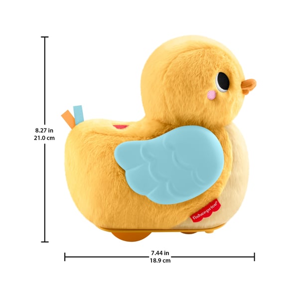 Fisher-Price 4-i-1 Kram och kryp-anka, mjukisdjur med musik för lek på mage och kryplek