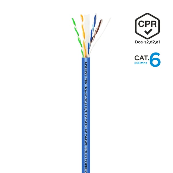 AISENS A135-0662 verkkokaapeli Sininen 100 m Cat6 U/UTP (UTP) Pyöreä