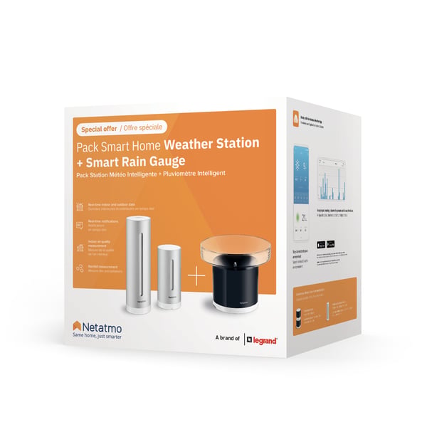Netatmo NBU-NWS-NRG-EU digital väderstation Silver Batteri Wi-Fi