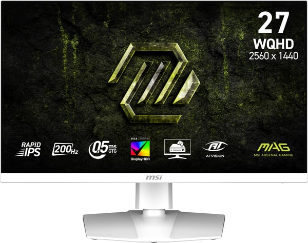 MSI MAG 274QRFW E20 platta pc-skärmar 68,6 cm (27") 2560 x 1440 pixlar Wide Quad HD LCD Vit
