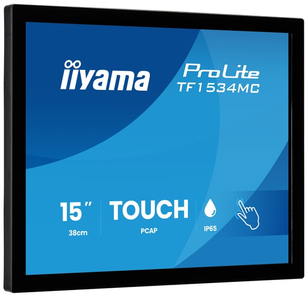iiyama ProLite TF1534MC-B8X platta pc-skärmar 38,1 cm (15") 1024 x 768 pixlar XGA LED Pekskärm Svart