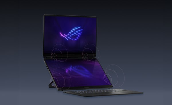 ASUS ROG Zephyrus Duo GX651AX-SR004W Intel Core Ultra 9 386H Hybrid (2-i-1) 40,6 cm (16") Berøringsskærm 3K 64 GB LPDDR5x-SDRAM 2 TB SSD NVIDIA GeForce RTX 5090 Wi-Fi 7 (802.11be) Windows 11 Home Grå QWERTZ Tysk