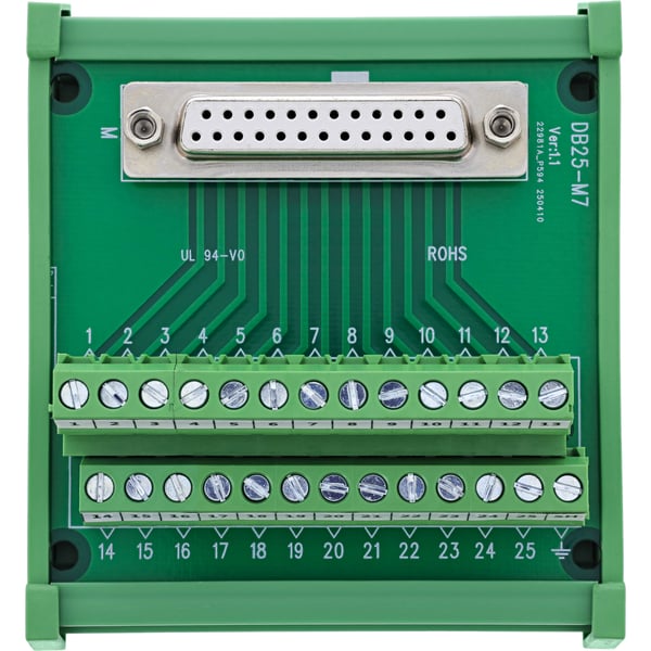InLine 92502H kabelsamler Terminal block / D-Sub 25 Grøn