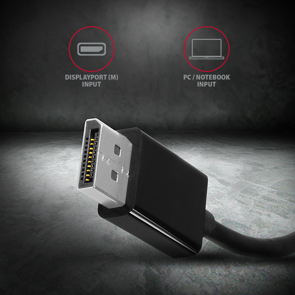 Axagon RVD-VGN videokabeladapter 0,15 m DisplayPort VGA (D-Sub) Svart