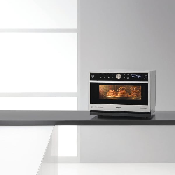 Whirlpool Supreme Chef MWSC 9133 SX Musta, Ruostumaton teräs Yhdistelmämikroaaltouuni Pöytämalli 33 L 1000 W