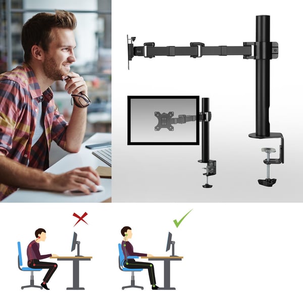 ACT AC8325 fäste och ställ till bildskärm 124,5 cm (49") Bord Svart