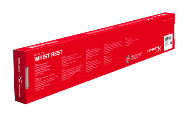 HyperX HX-WR håndledsstøtte Gele, Hukommelsesskum, Gummi Sort