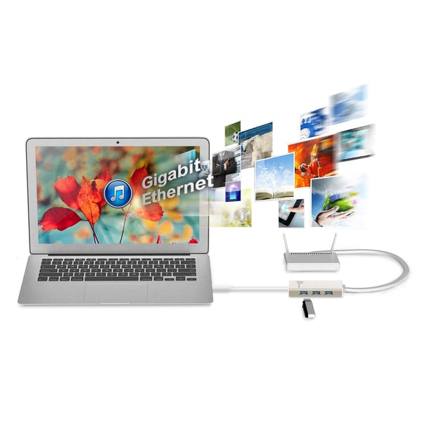 j5create JCH471-N USB-C™ Gigabit Ethernet og hub multi-adapter