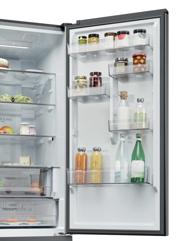 Haier HTR3620ANMP Fritstående 414 L Rustfrit stål