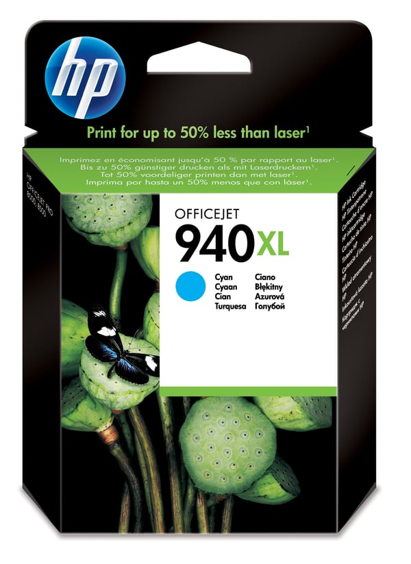 HP Original 940XL-blækpatron med høj kapacitet, cyan