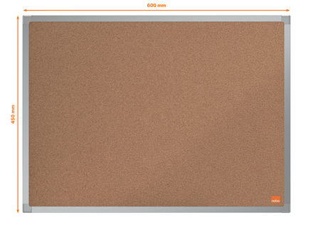 Nobo 1915460 anslagstavla med ficka inomhus Brun Aluminium