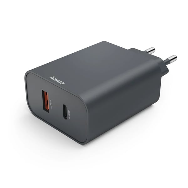 Laptopadapter Hama HAMA AC-LADDARE ECOSENTIAL 45W PD 1X USB-C, 1X USB-A, ANTRACIT