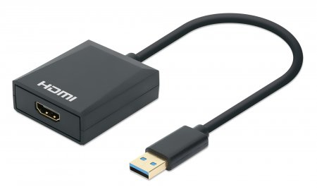 Manhattan 153690 USB-grafikadapter Svart Manhattan 153690 USB-grafikadapter Svart