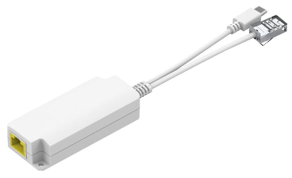 Microconnect MC-POESPLITTER-CW nätverksdelare Strömförsörjning via Ethernet (PoE) stöd Vit