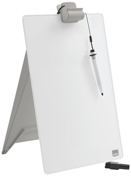 Nobo Whiteboard Med Glasyta För Skrivbordet 22x30 cm