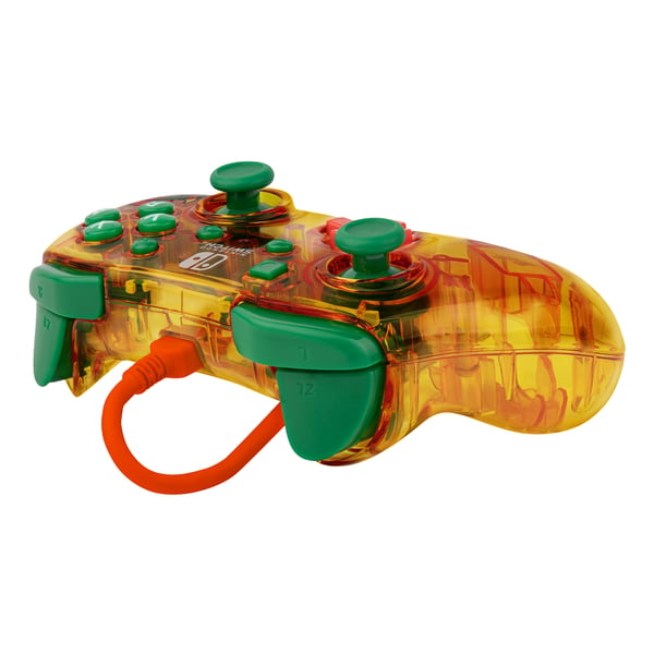 PDP Rock Candy: Lemon Bomb Bowser Grøn, Gennemsigtig, Gul USB Gamepad Analog/digital Nintendo Switch, Nintendo Switch Lite, Nintendo Switch OLED