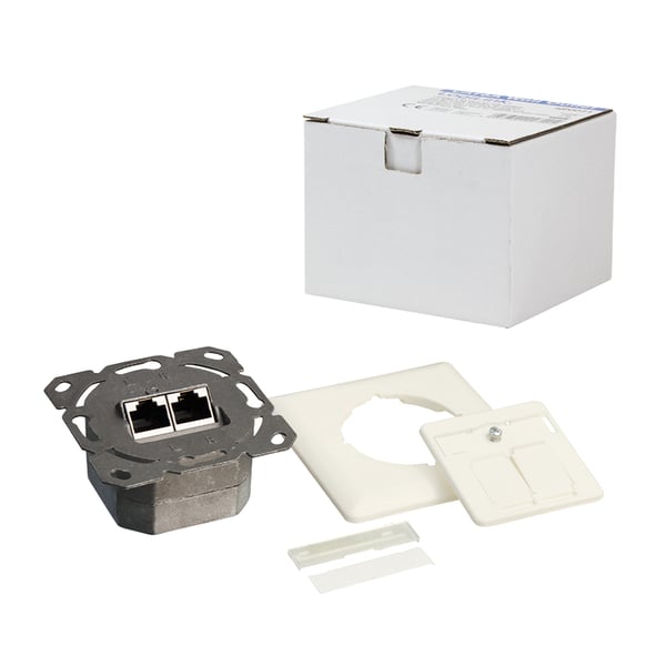 LogiLink NP0021 stikkontakt RJ-45 Metallic, Hvid