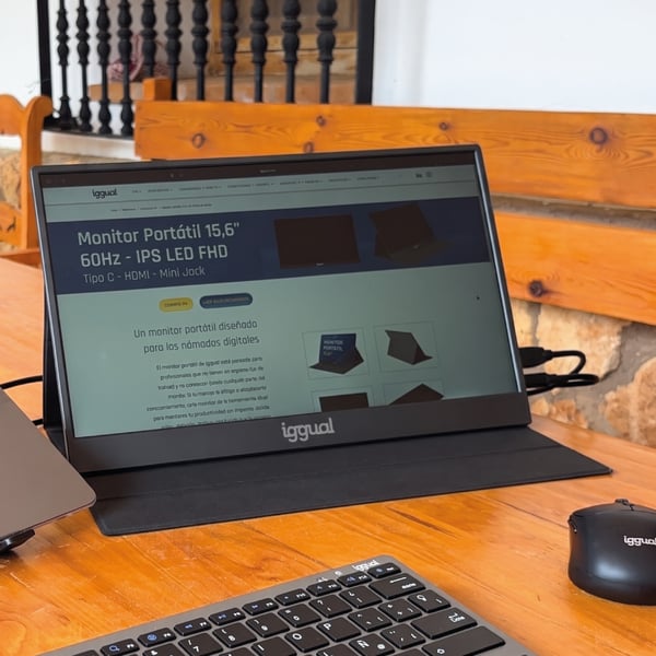 iggual MPL156 tietokoneen litteä näyttö 39,6 cm (15.6") 1920 x 1080 pikseliä Full HD LED Musta