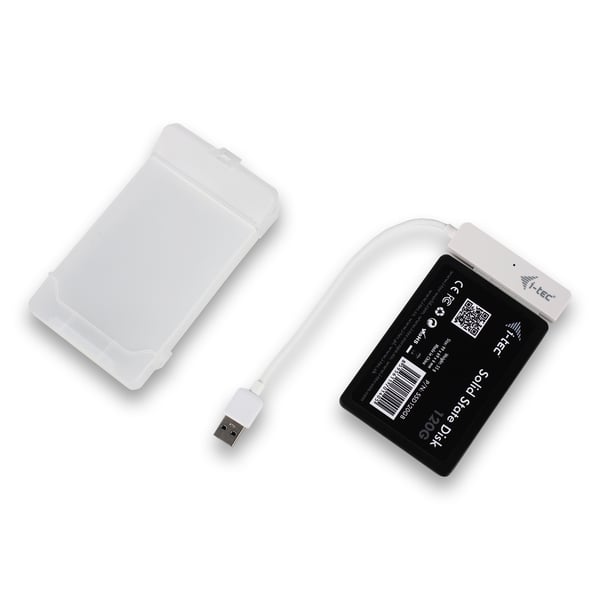 I-TEC USB 3.0 Advance MySafe Easy-kabinett 6,4cm 2,5\" Hårddiskkabinett för SATA HDD-hårddiskar, integrerad kabel, vit (MYSAFEU314)