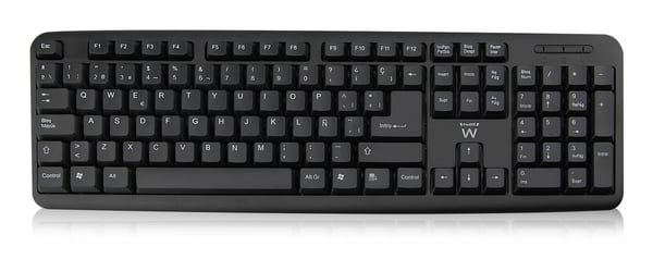 Ewent EW3109 tangentbord Universal USB QWERTY Spansk Svart
