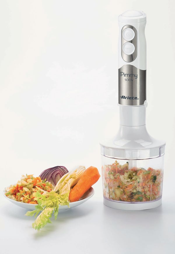 Ariete Pimmy 0,5 L Nedsænkning blender 500 W Rustfrit stål, Hvid