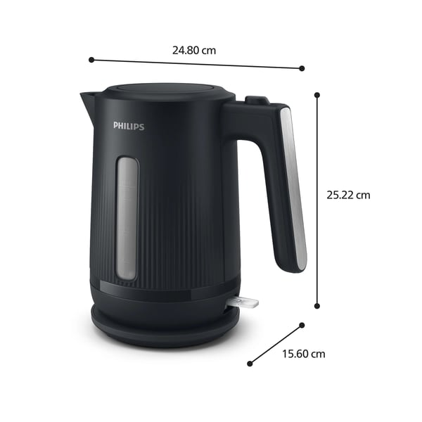 Philips 3000 series HD9411/90 vedenkeitin 1,7 L 2200 W Musta