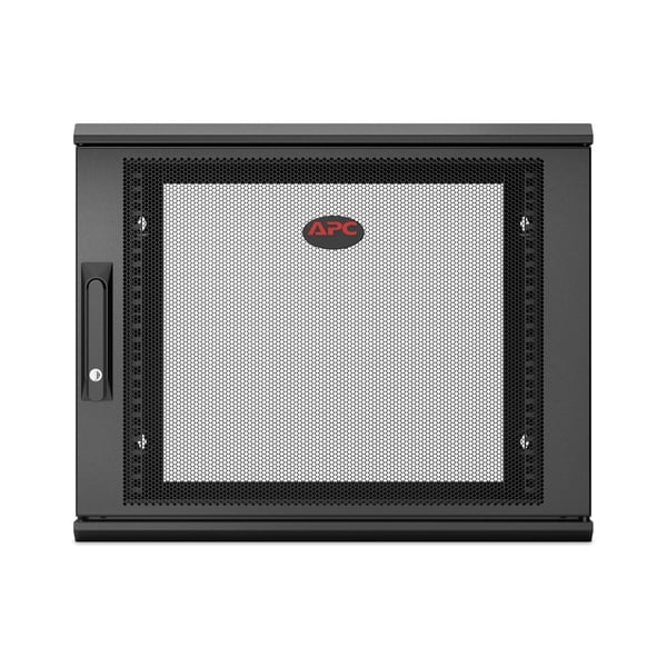 APC NetShelter WX 9U Single Hinged Wall-mount Enclosure 400mm Deep. Vægmonteret stativ Sort