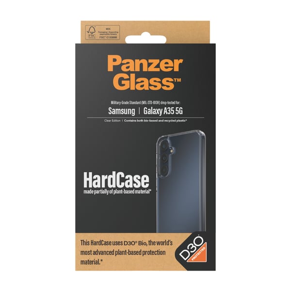 PanzerGlass ® HardCase Transparent w. D3O® Samsung Galaxy A35 5G mobiltelefonfodral Mobilskal