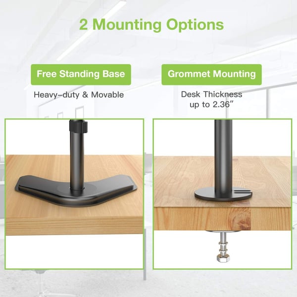 Techly ICA-LCD 2520V monitorin kiinnike ja jalusta 68,6 cm (27") Vastaanotto Musta
