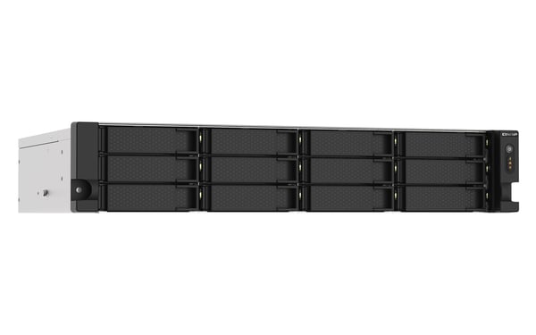 QNAP TS-1273AU-RP-8G NAS- & lagringsservrar Rack (2U) Ryzen Embedded V1500B 8 GB DDR4 0 TB QNAP QTS Aluminium, Svart