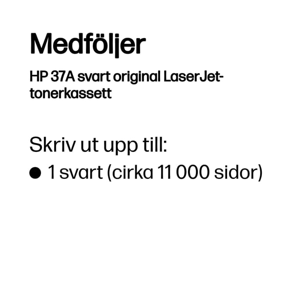 HP 37A - Svart - Original - LaserJet - Tonerpatron (CF237A)