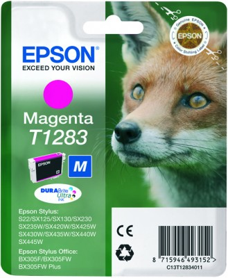 Epson Fox Yksittäispakkaus, magenta T1283 DURABrite Ultra -muste