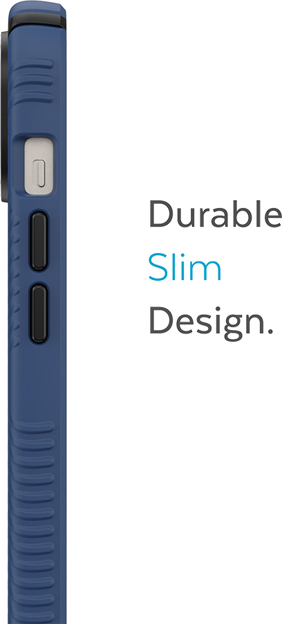 Speck Presidio2 Grip MagSafe - Anti-slip cover til iPhone 14 Plus (Coastal Blue/Black/White)
