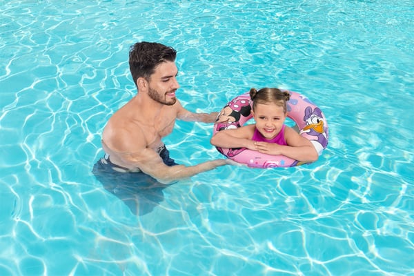 Bestway 91040 / 23 pool- och badmadrass Rosa, Lila Bild Badring