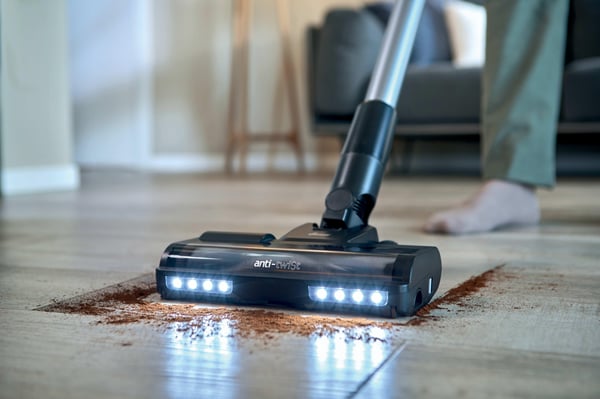 Hoover HF350HP 011 2-i-1 stangstøvsuger Batteri Dry HEPA Poseløs 0,7 L 400 W Sort, Sølv 2,5 At