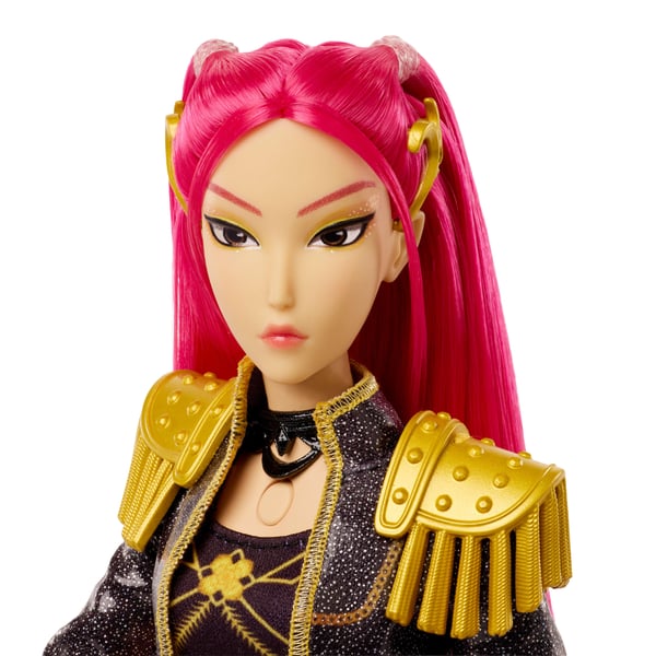 Mattel KPop Demon Hunters HUNTR/X Mira-docka sjungande ”Golden”, i avtagbar outfit och med fem ställbara leder