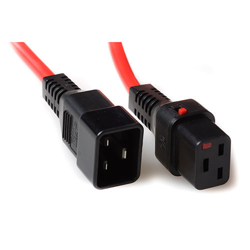 ACT AK5203 strömkablar Svart, Röd 2 m IEC C20 IEC C19