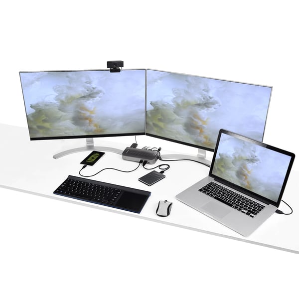 StarTech.com USB-C USB-A-docka - Hybrid Universal USB 3.0-dockningsstation för USB-C- eller USB-A-bärbar dator