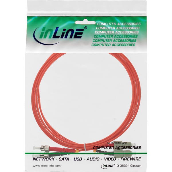 InLine 82515 InfiniBand och fiberoptisk kabel 15 m 2x SC 2x ST Orange